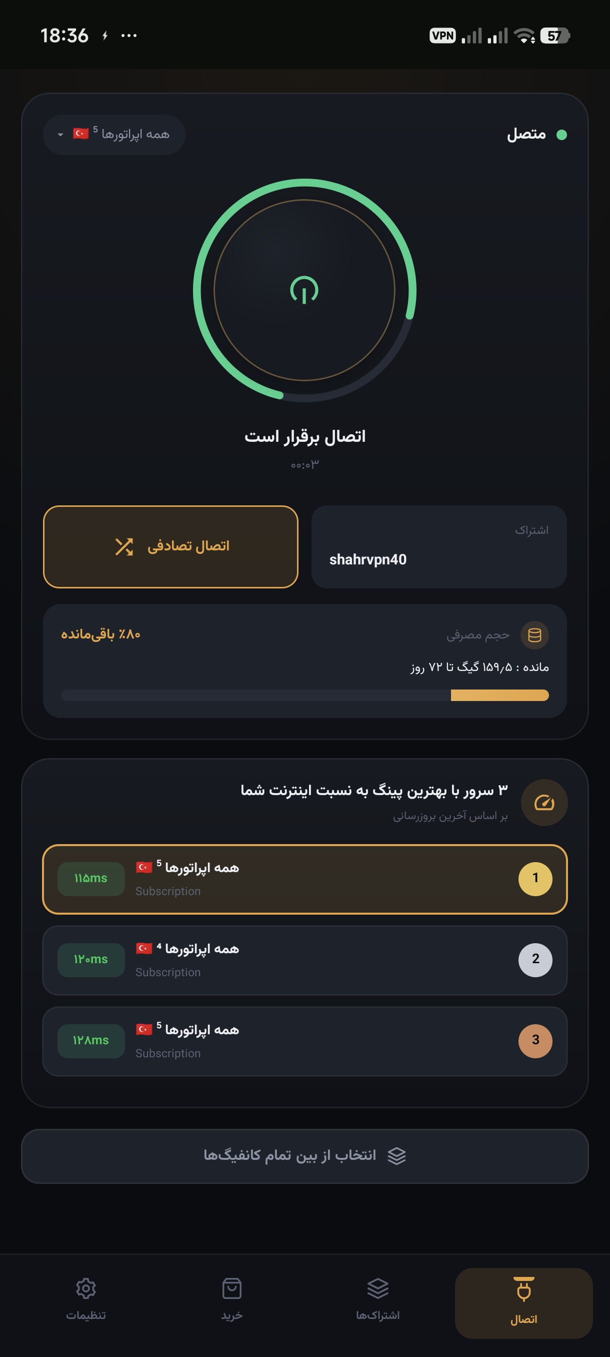 صفحه‌ی اتصال FastRay